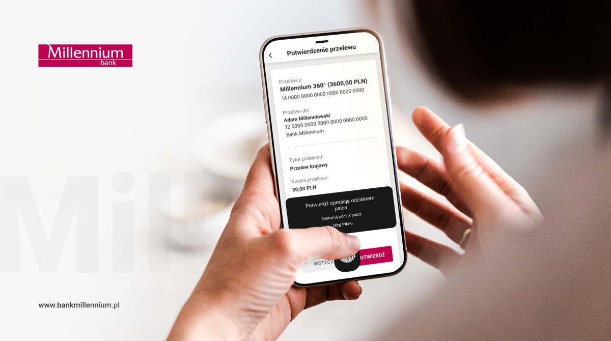 Bank Millennium biometria baner