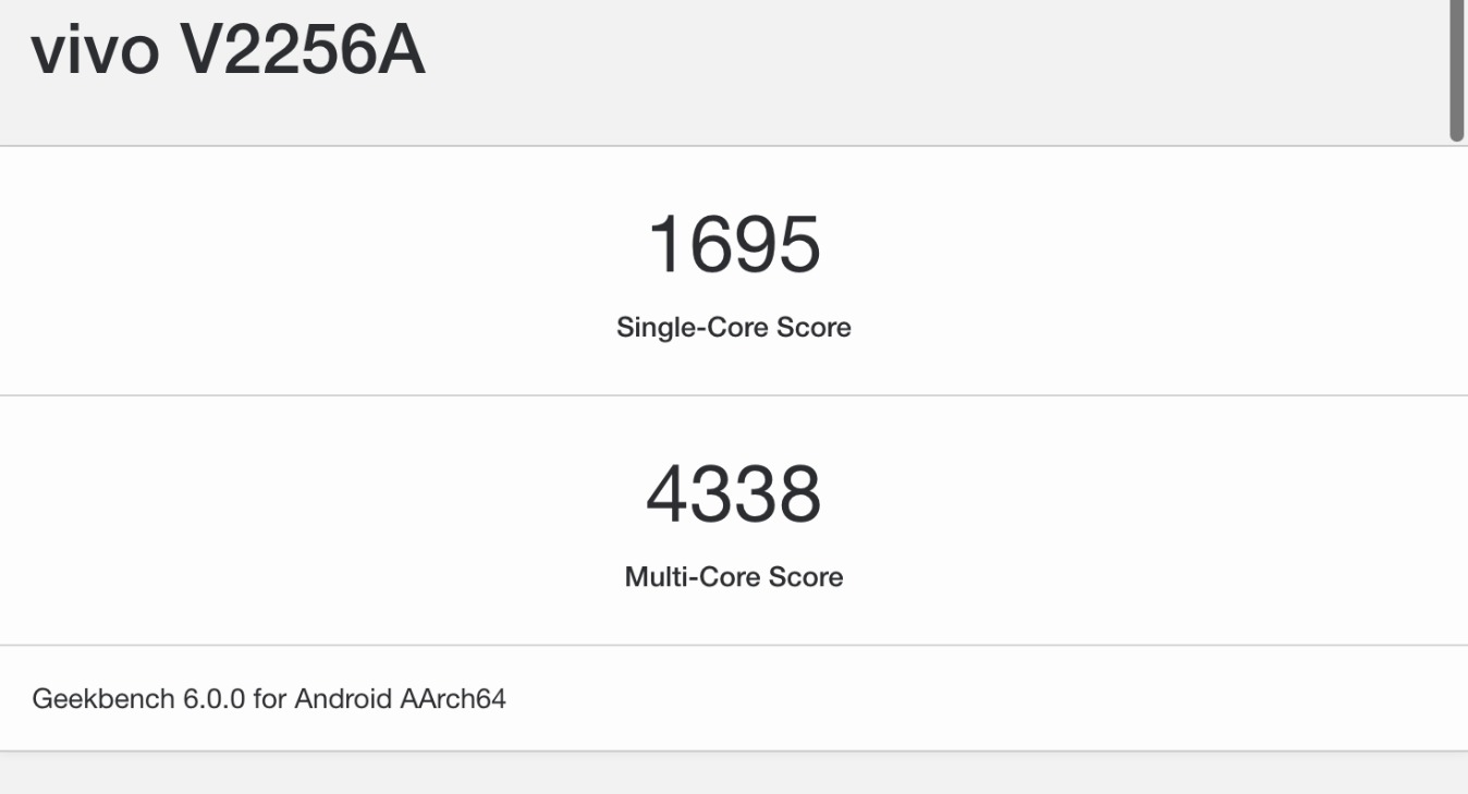 Vivo X Flip w bazie Geekbench