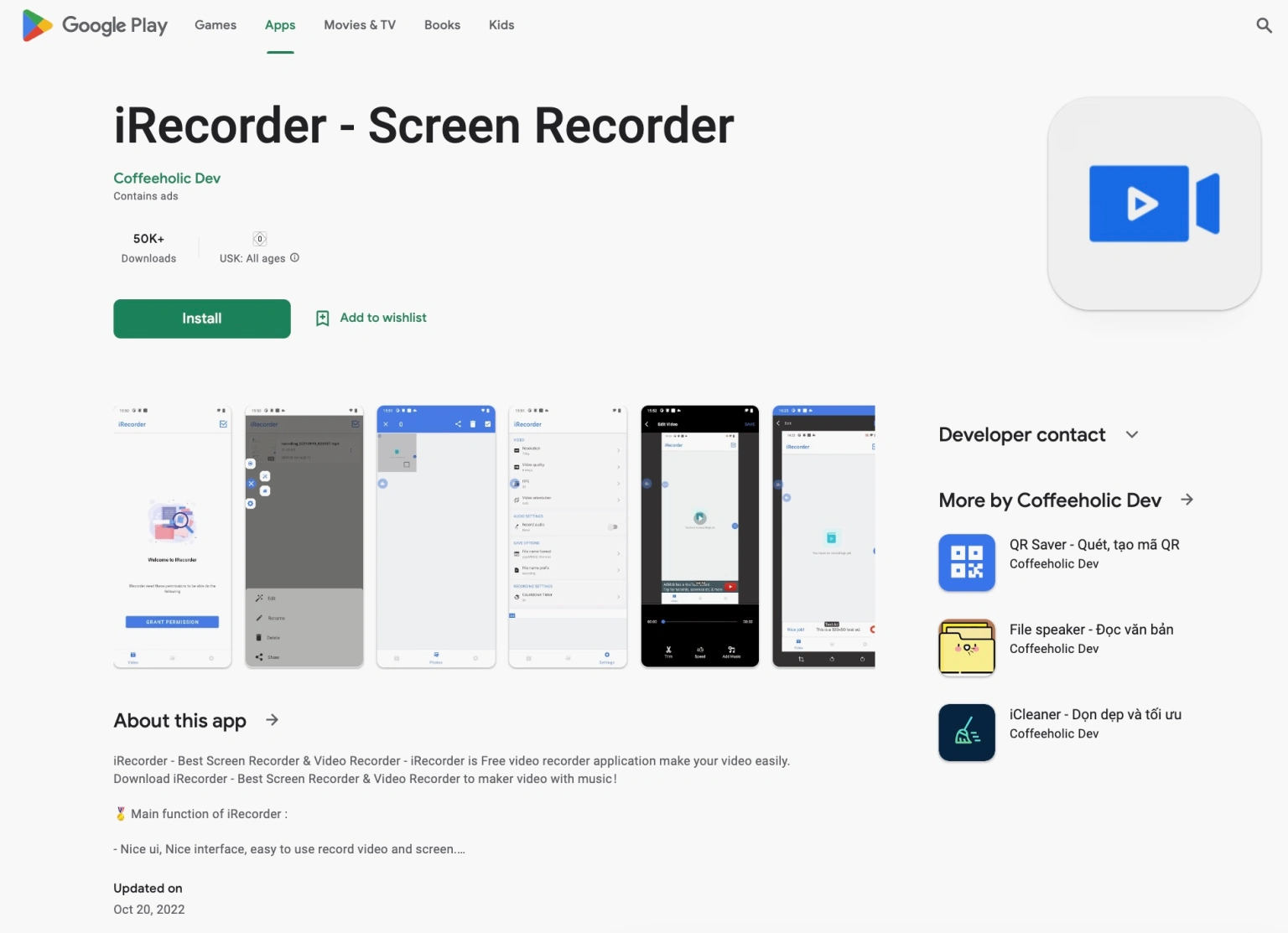iRecorder - Screen Recorder w Google Play