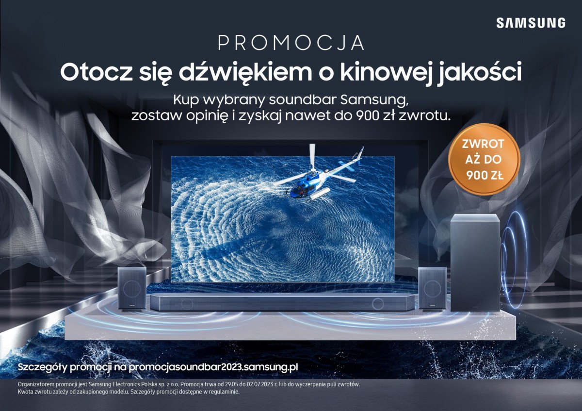 Samsung promocja cashback soundbar baner