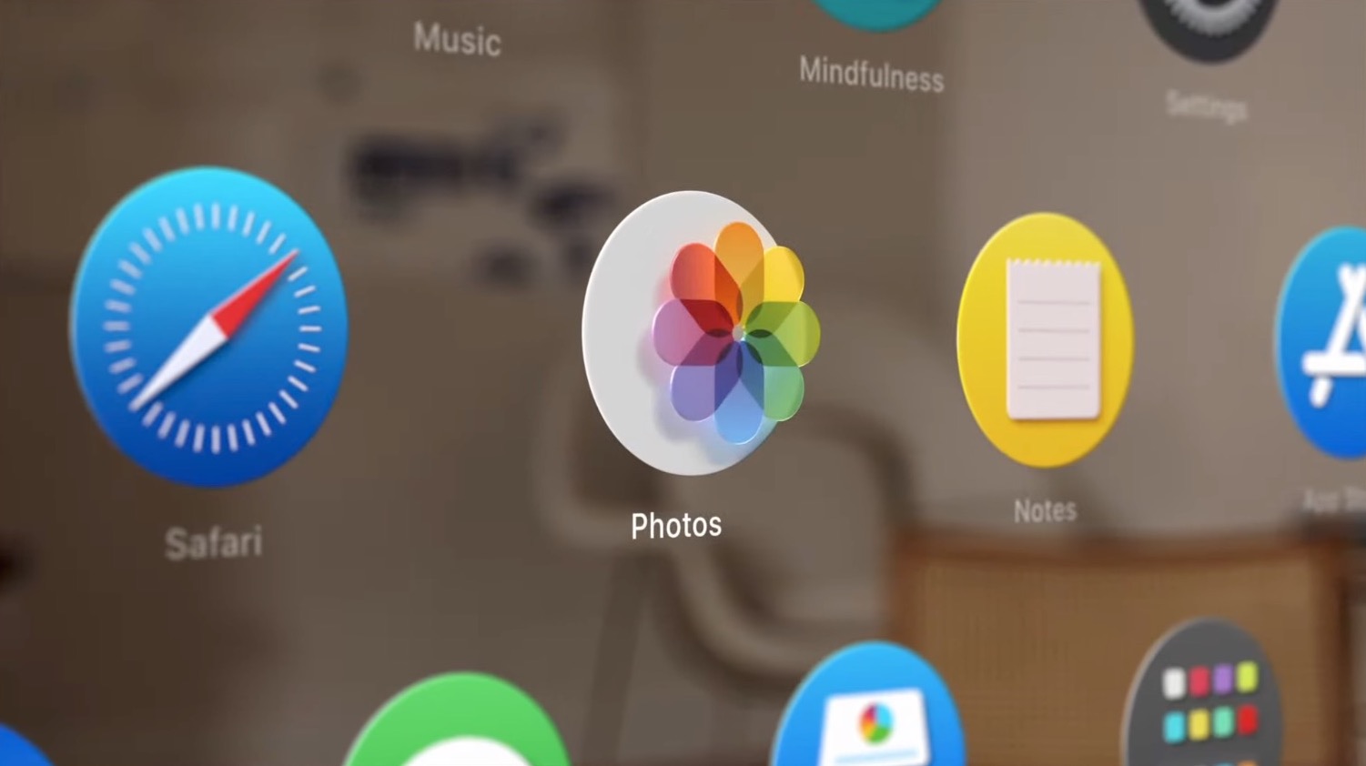 ikony w środowisku Apple Vision Pro