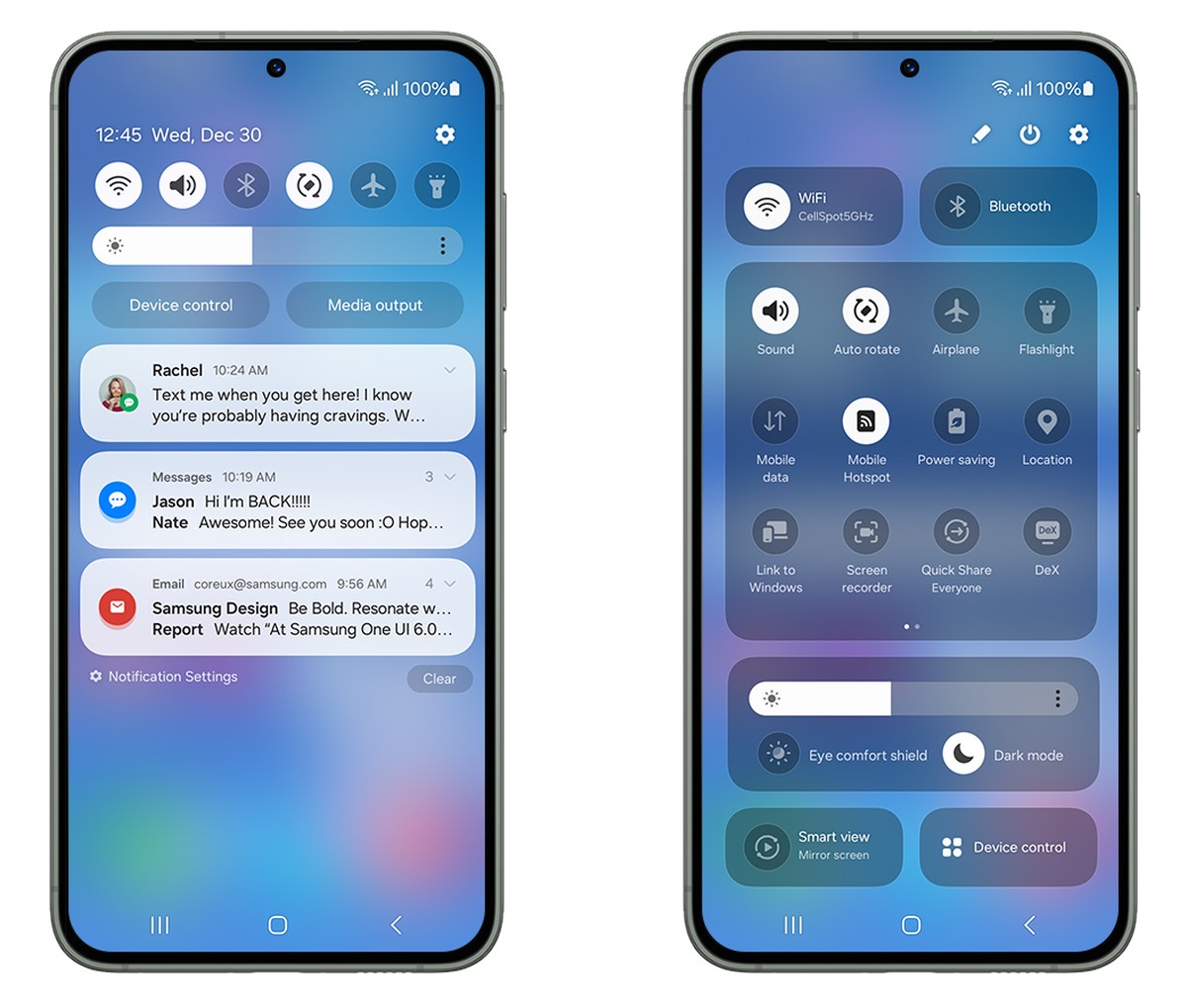 Samsung One UI 6 screens