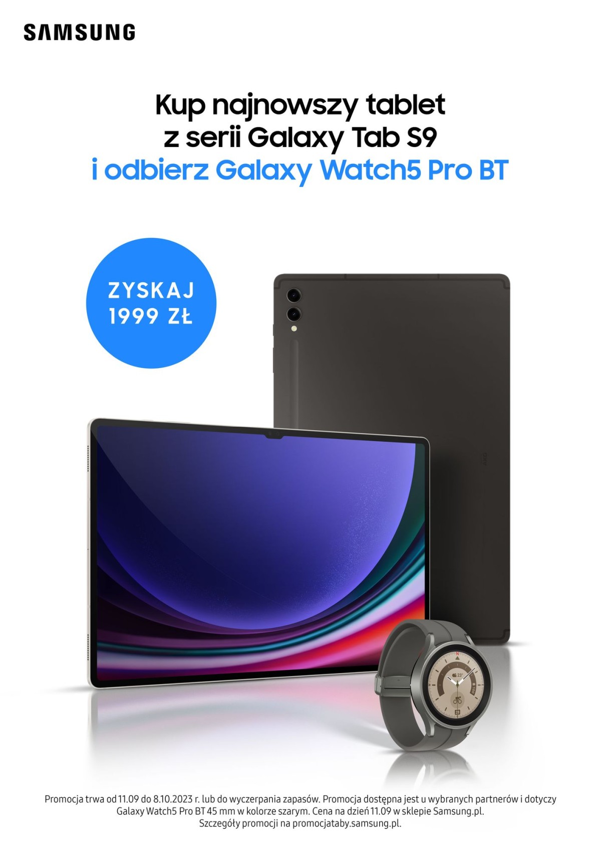 Banner promocional para Samsung Galaxy Tab S9