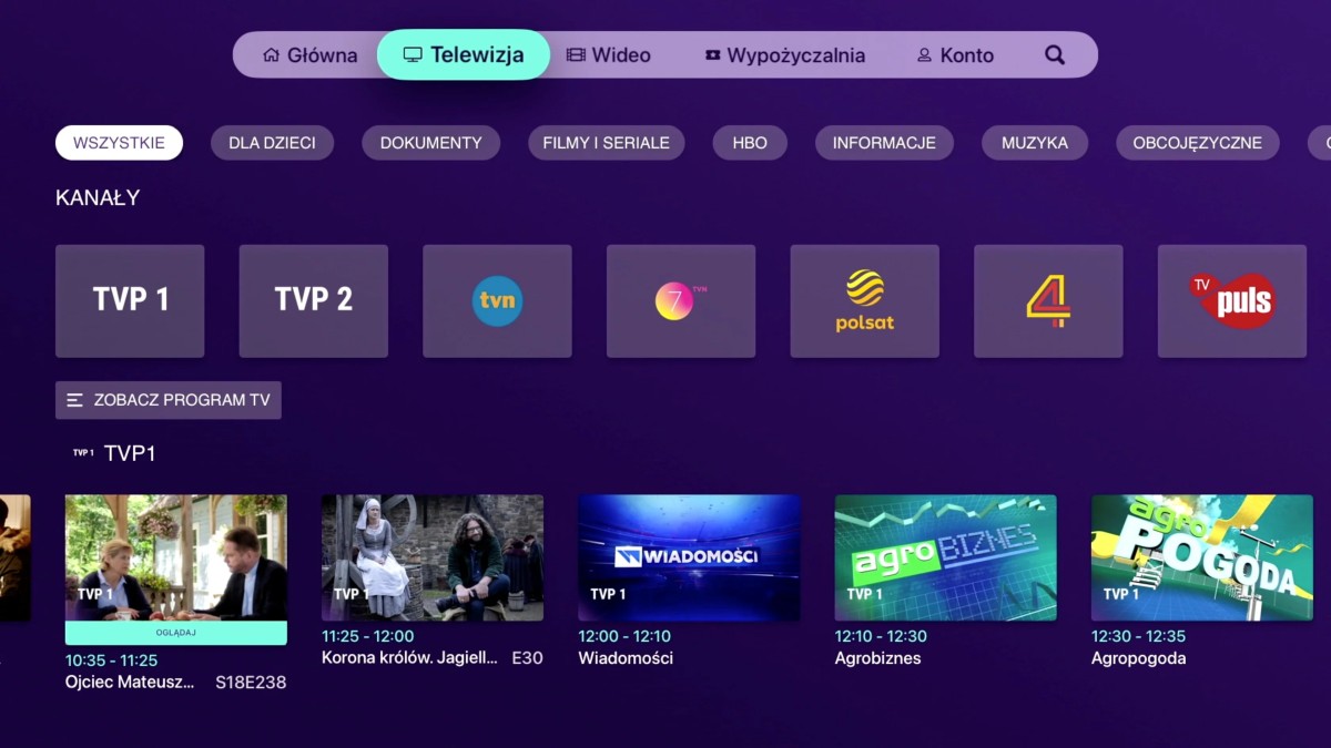 Play NOW aplikacja screen