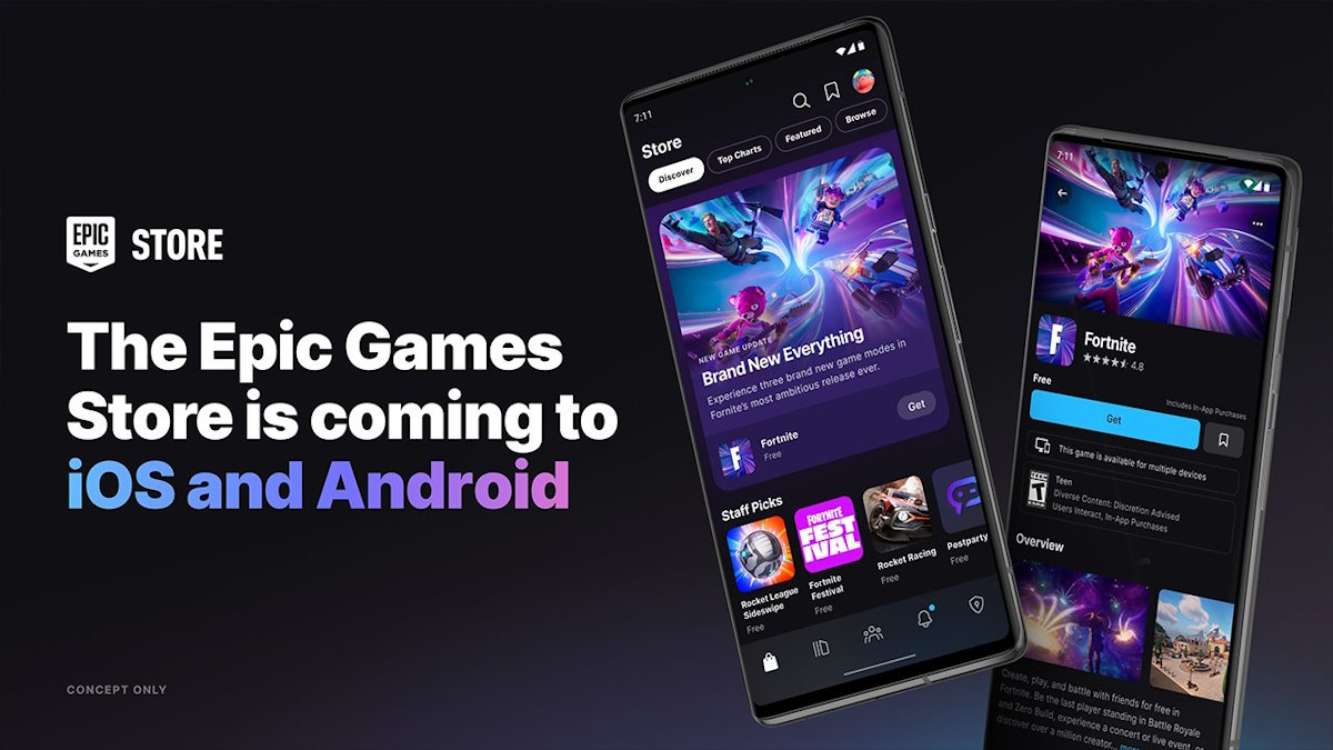 Negozio di giochi epici per Android iOS