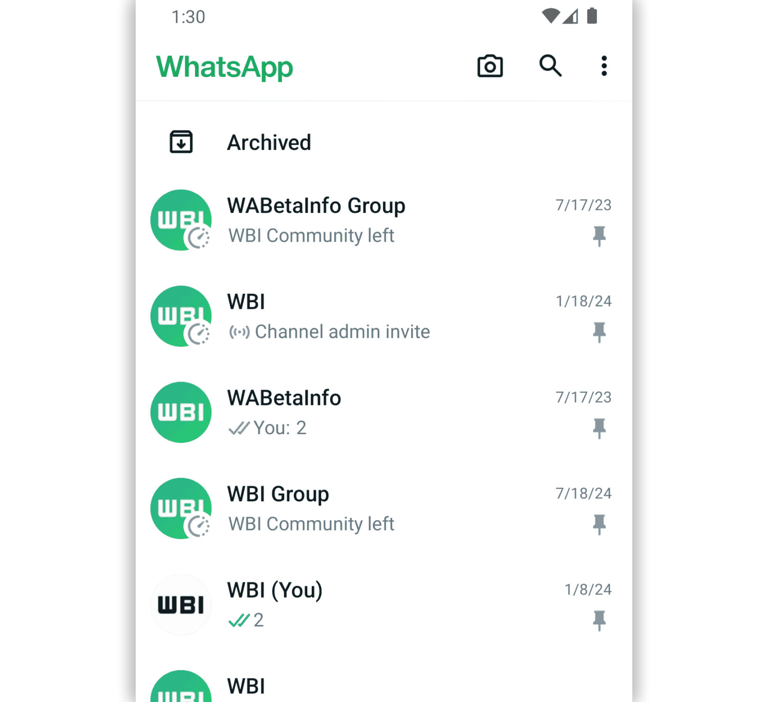 WhatsApp Come fissare la chat in cima all'elenco