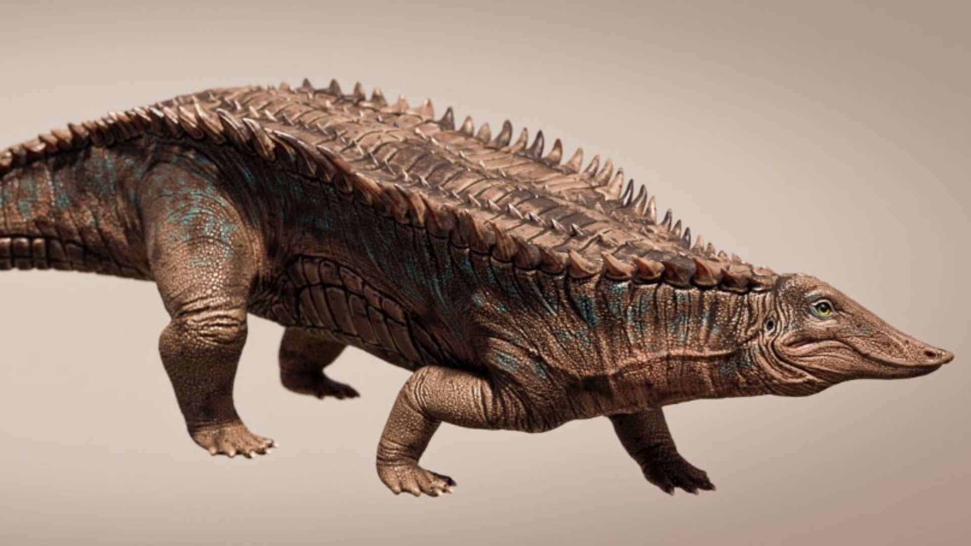L'antenato di questo coccodrillo era come un carro armato.  Questo è un esemplare davvero unico
