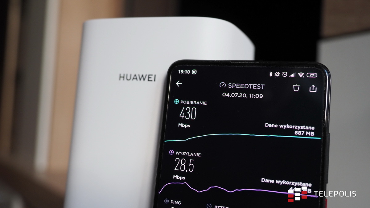 Huawei 5G CPE Pro 2 - speedtest