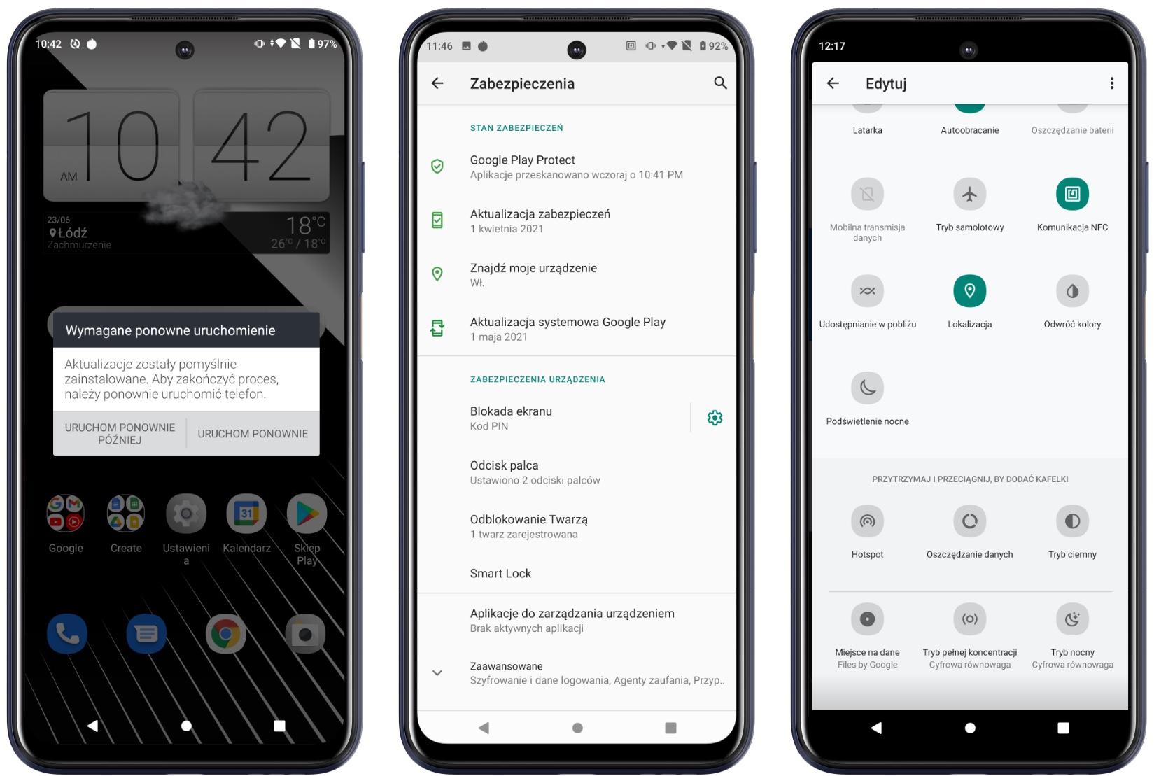 HTC Desire 21 pro 5G – zrzuty ekranu z ustawień Androida 10