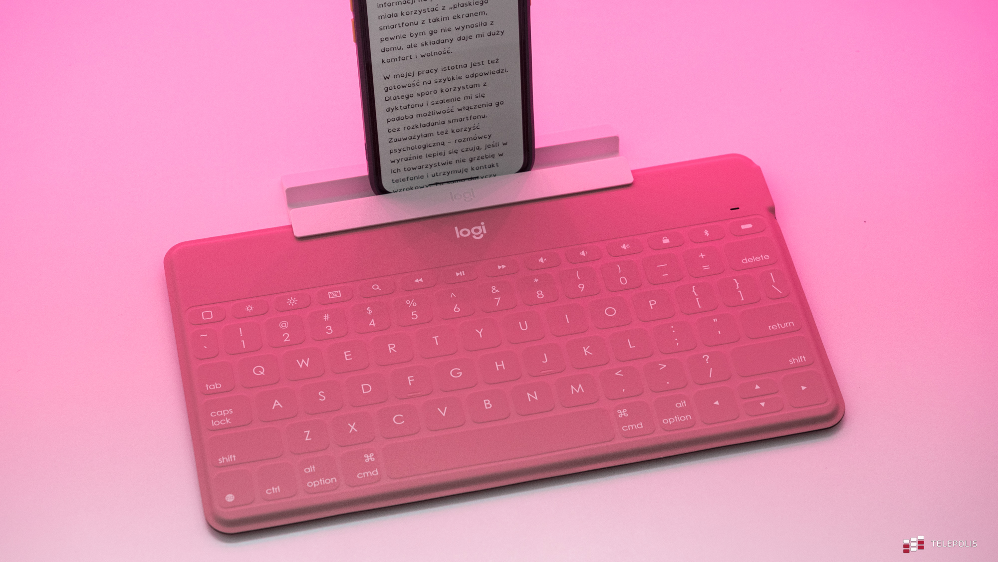 Klawisze Logitech Keys-To-Go z bliska