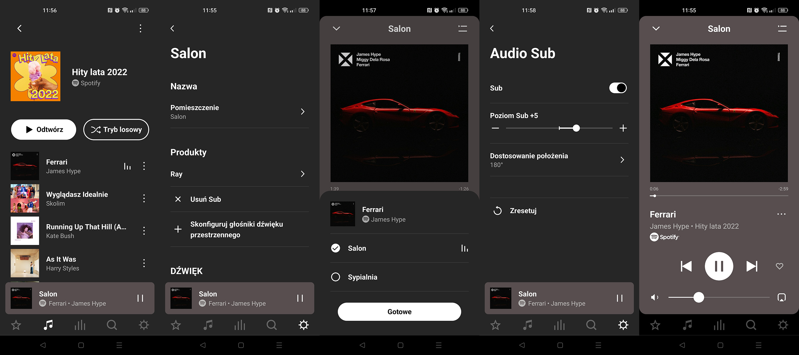 Sonos Sub Mini aplikacja mobilna