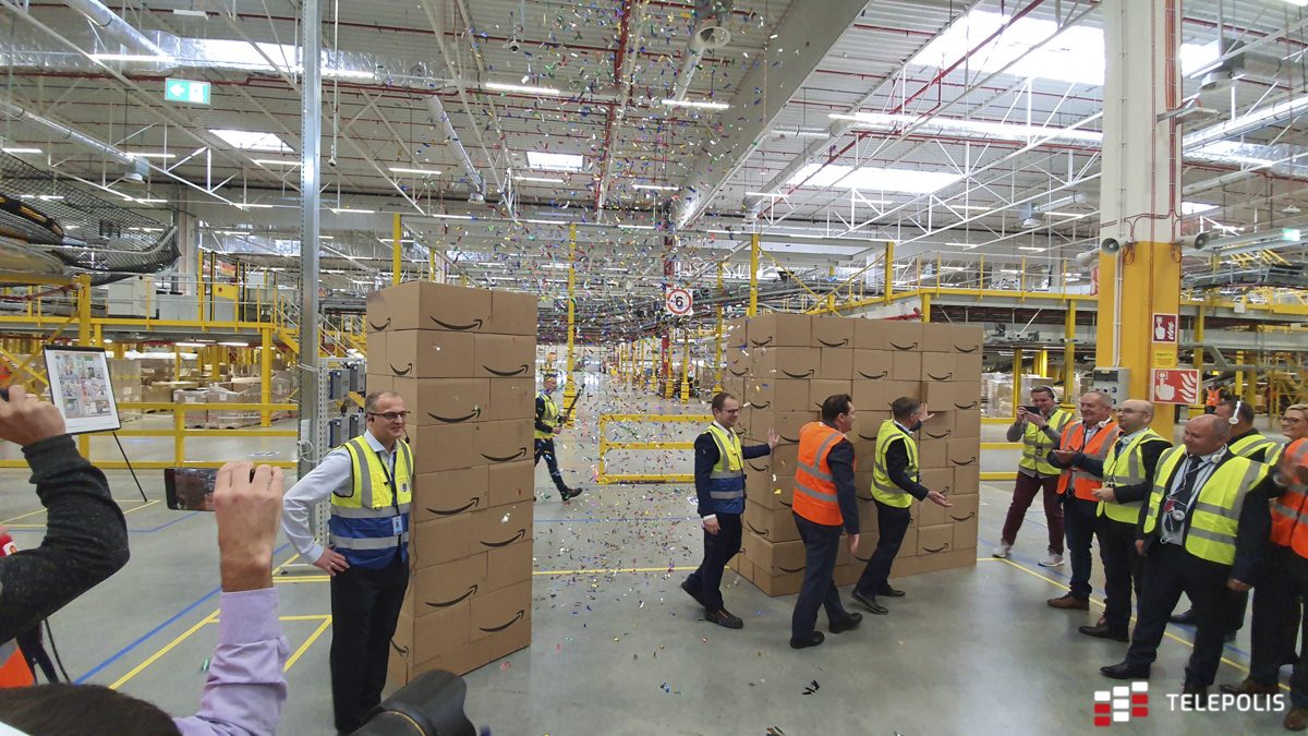 Centrum Logistyczne Amazon w Okmianach, symboliczne otwarcie