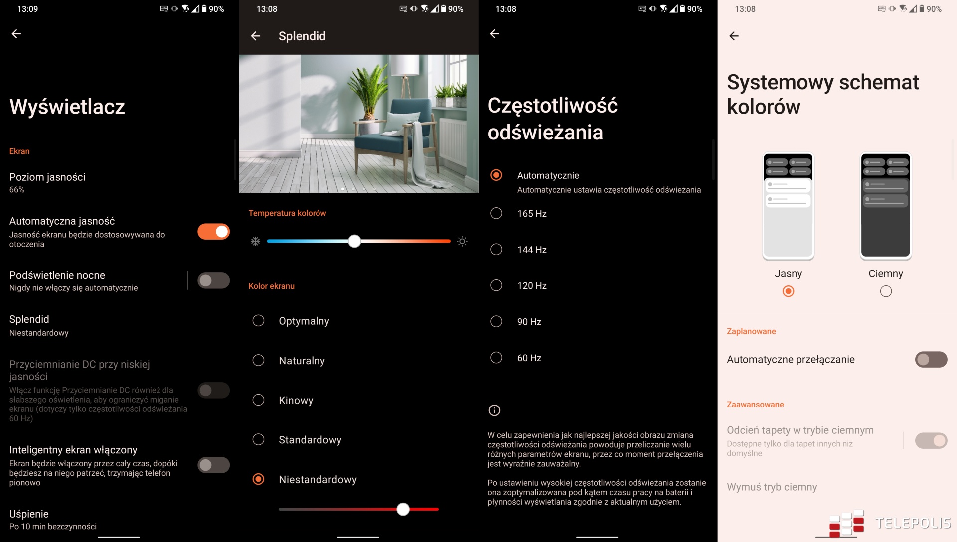 Asus ROG Phone 6 Pro zrzuty - ustawienia ekranu