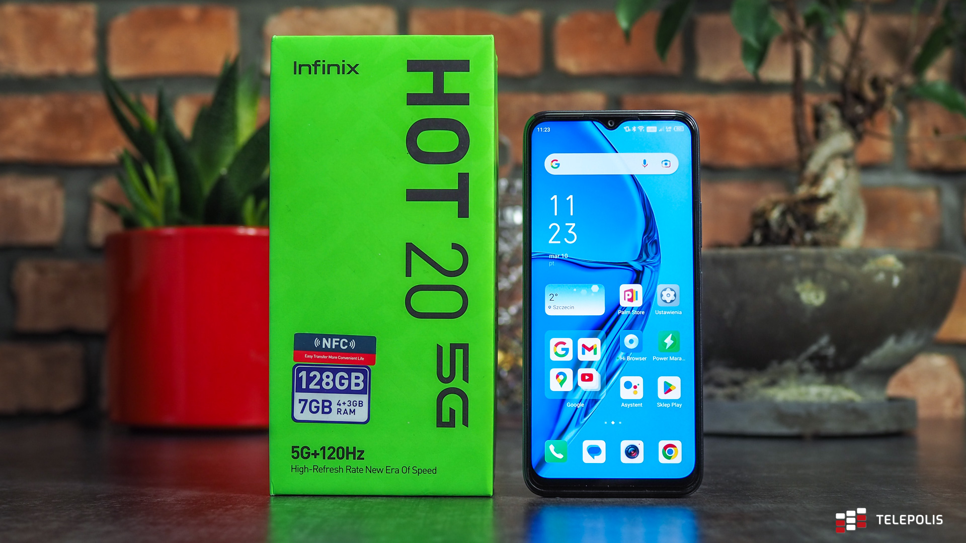 Infinix Hot 20 5G z pudełkiem