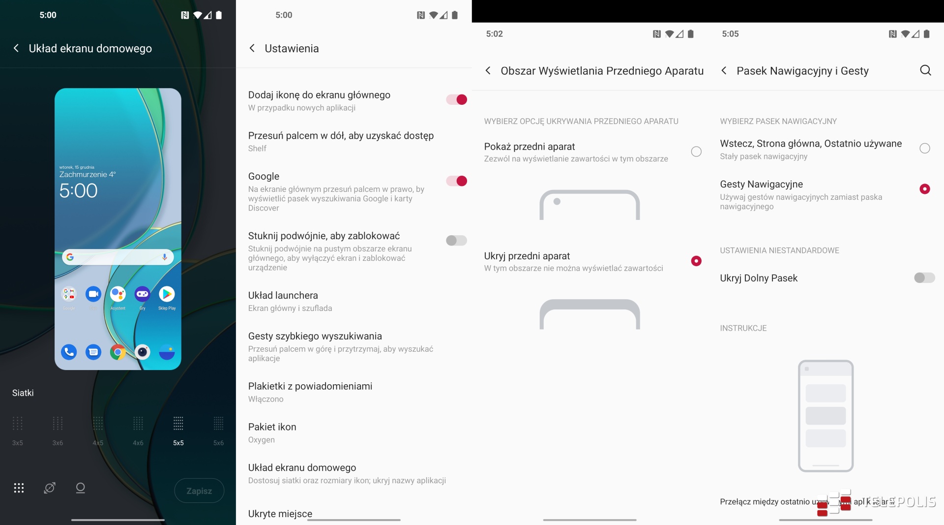OnePlus 8T zrzuty - personalizacja interfejsu