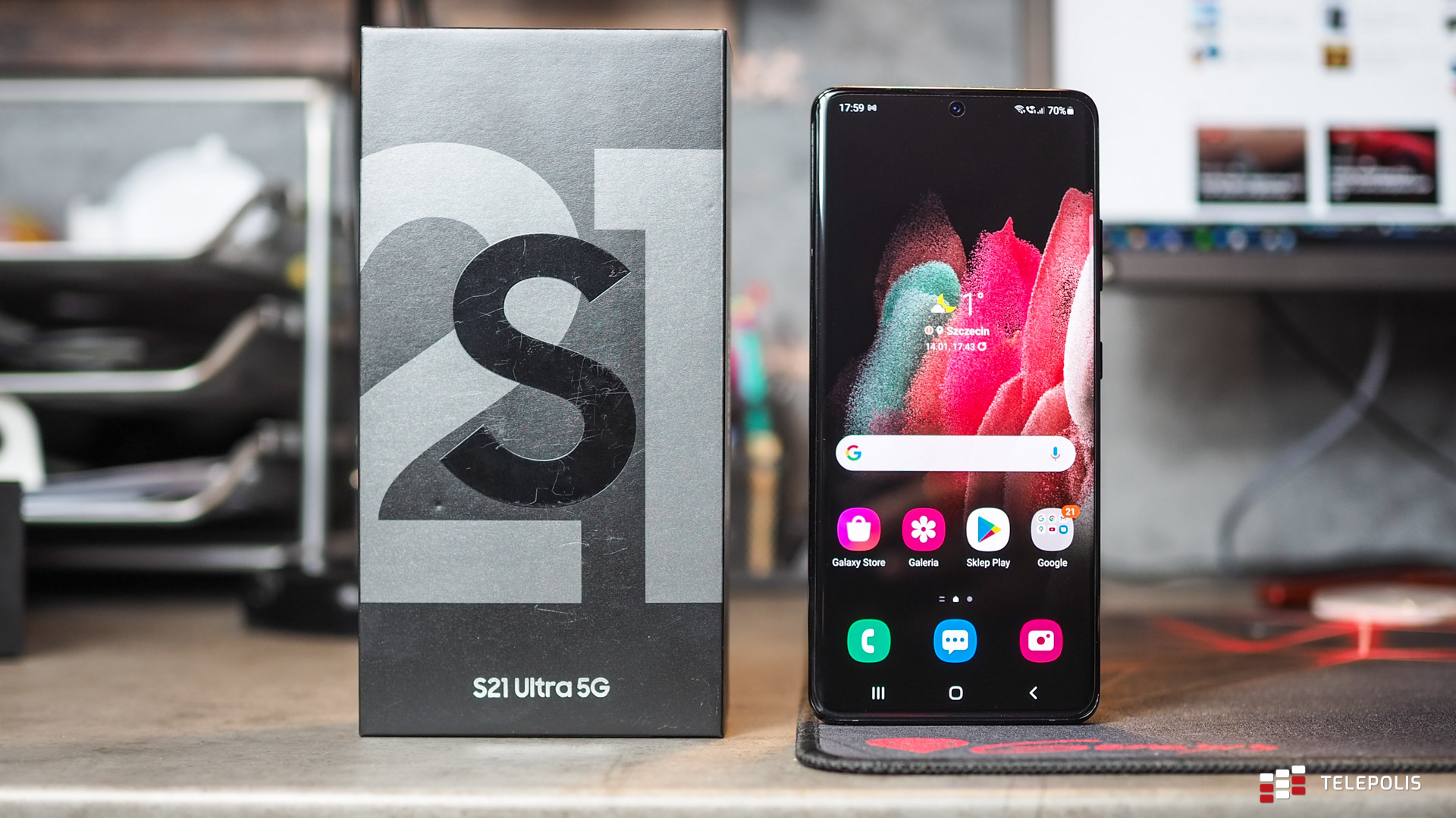 Samsung Galaxy S21 Ultra z pudełkiem
