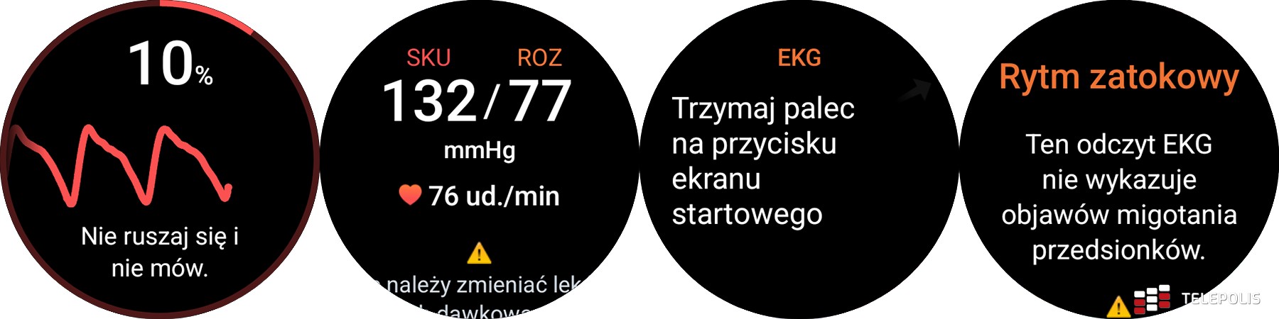 Samsung Galaxy Watch6 Classic zrzuty - ciśnienie, EKG