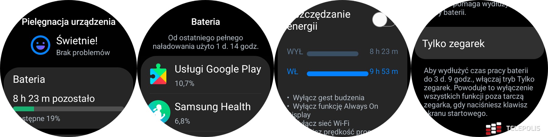 Samsung Galaxy Watch6 Classic zrzuty - bateria