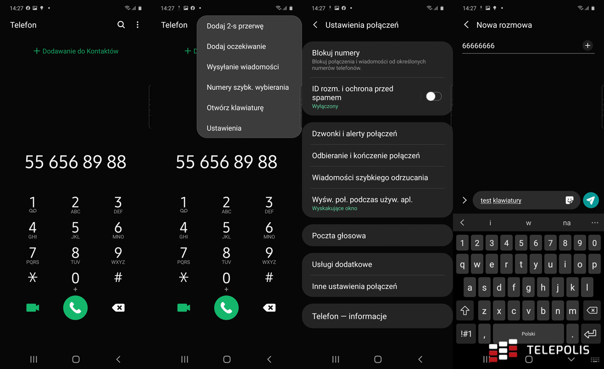 Samsung Galaxy Z Flip - połączenia i SMS-y