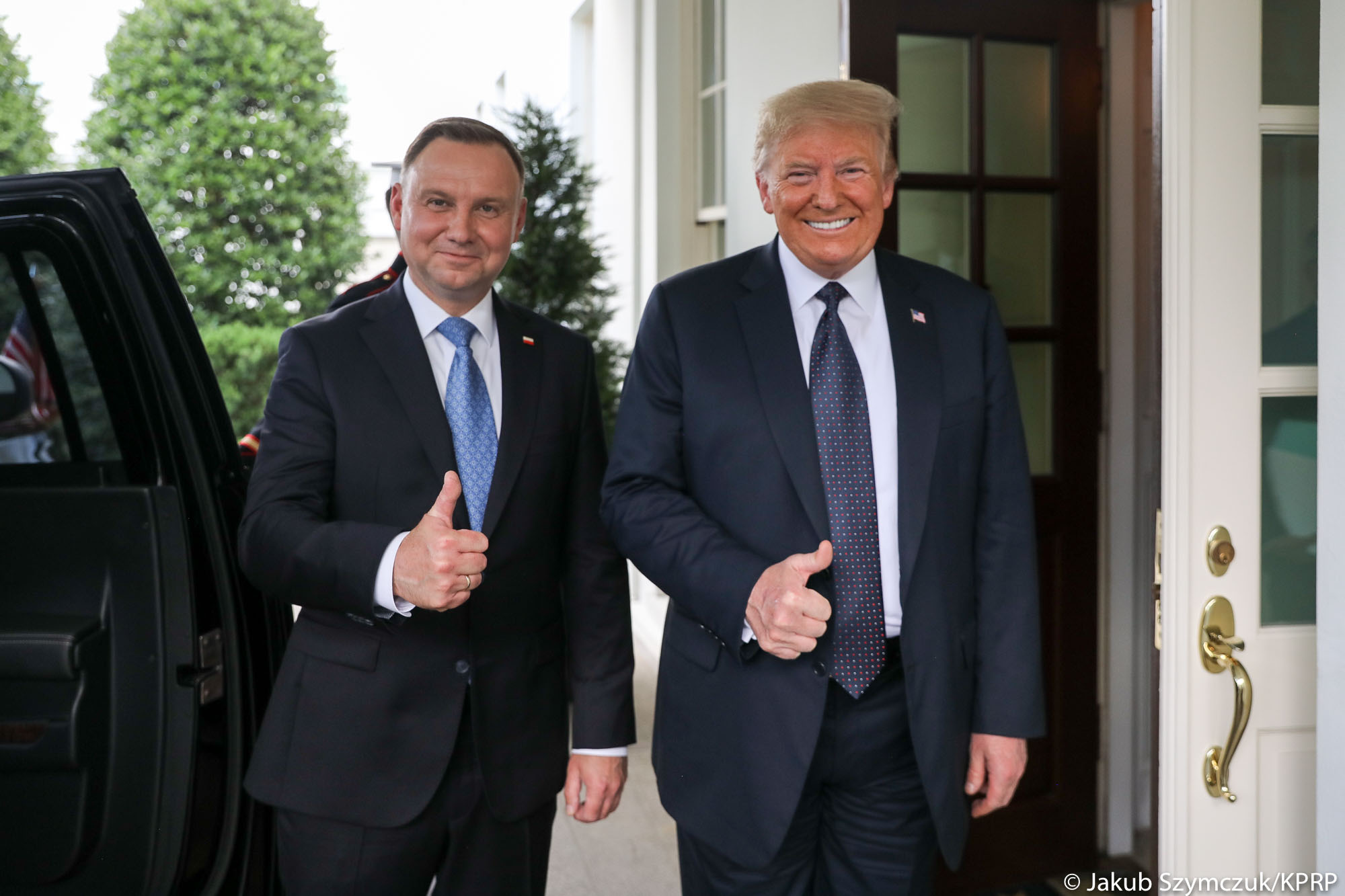 Prezydenci Andrzej Duda i Donald Trump w Białym Domu